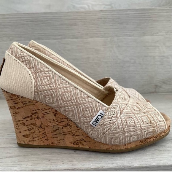 Toms Shoes - Toms Stella Open Toe Wedges Womens 8.5